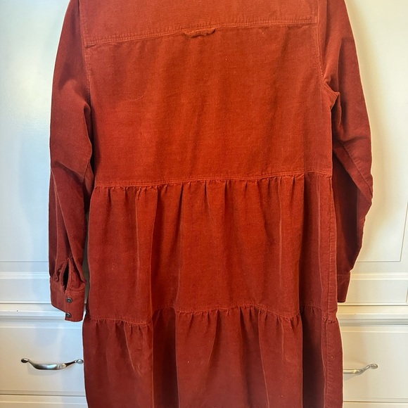 LOFT Rust Corduroy Shirt Dress - Picture 3 of 5